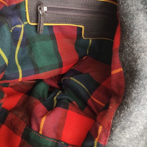 Tommy Hilfiger wool crossbody bag like new, grey with suede details