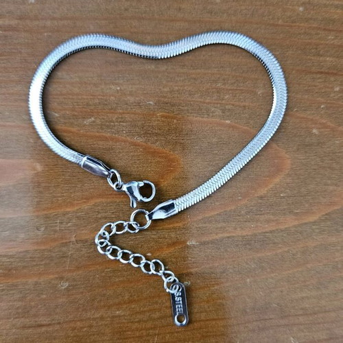 Steel snake bracelet silver color