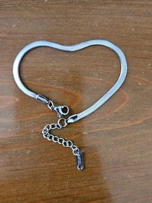 Steel snake bracelet silver color