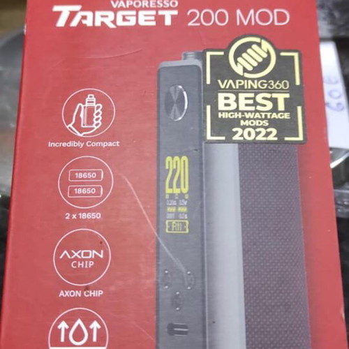 Target 200 Box Mod by Vaporesso like new, Sunset Red