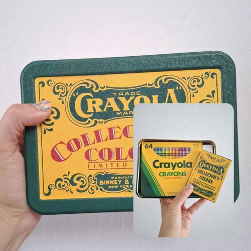 Crayola Complete Crayon Collector Tin 1991 like new with sharpener