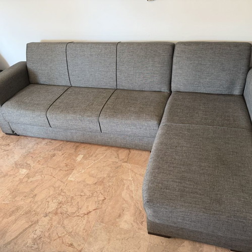 Corner sofa bed with storage, like new