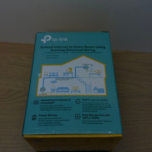 TP-Link AV600 Powerline Adapter with AC Pass Through new