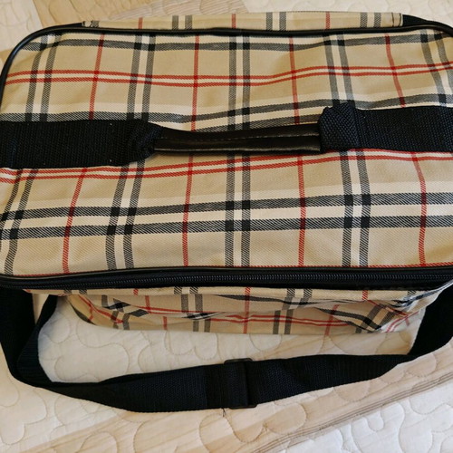 Toiletry bag very large, new, checkered design
