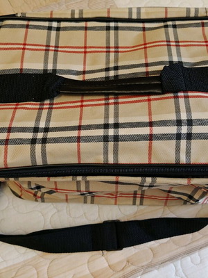 Toiletry bag very large, new, checkered design