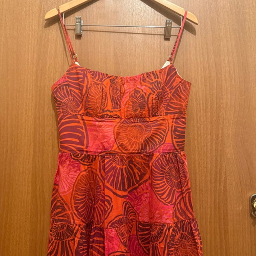 Anna riska cotton dress monochrome coral color like new