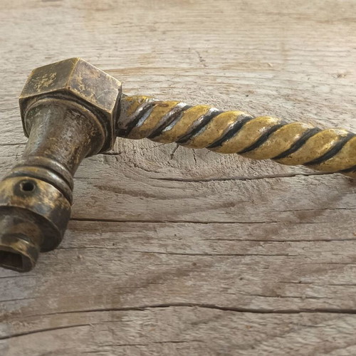 Antique Gründerzeit Brass Door Handle used