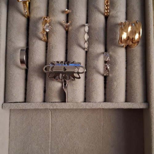 Rings new, set of 9 in silver and gold colors