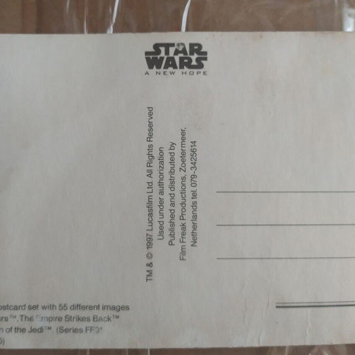 Star Wars 1997 postcard like new