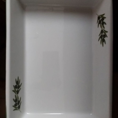 Rectangular ceramic tray like new for baking and serving