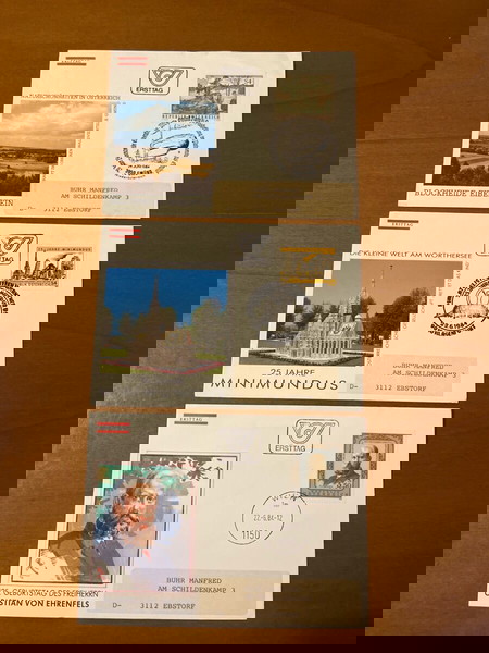 3 FDC Αυστρία Όλα μαζί 1 ευρώ