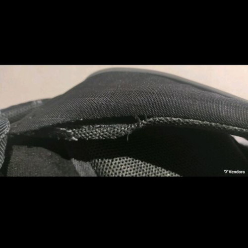 Polo backpack used, black and green, spacious with laptop sleeve