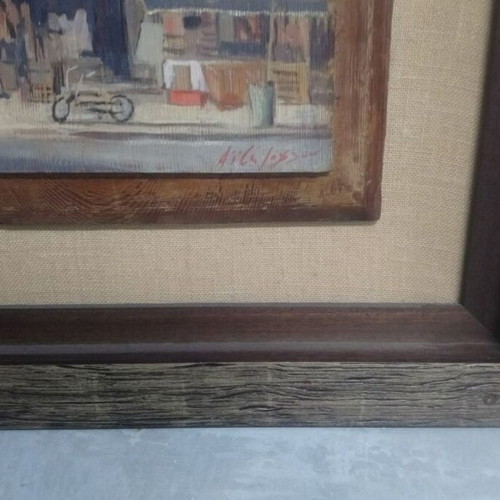 Achilleas Aivazoglou painting like new with wooden frame