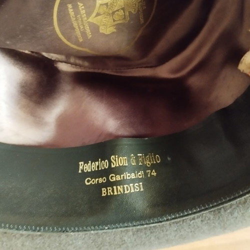 Borsalino hat used, green brown, size 5