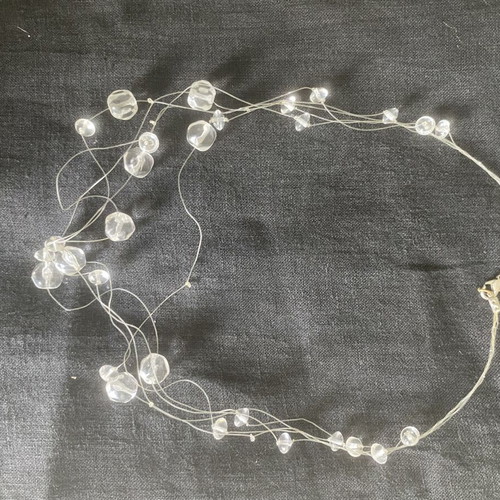 Illusion Necklace like new with transparent beads on invisible thread