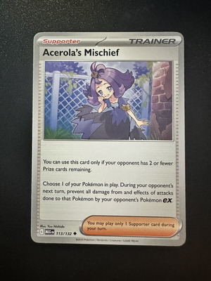 Acerola’s Mischief 113/132 Mega Evolution Pokemon card