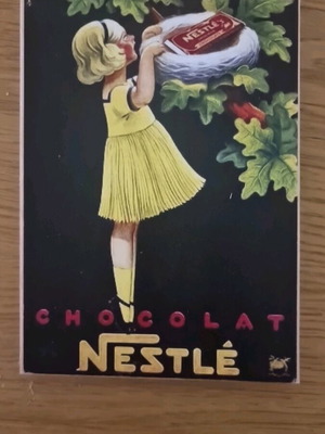 Wooden decorative Nestlé sign like new, size 13×18