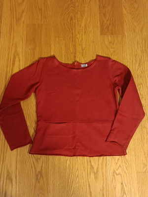 Alicena red sweatshirt like new with decorative back zipper