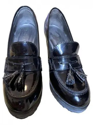 Hogan μαύρα λουστρίνι loafers μέγεθος 38 μεταχειρισμένα
