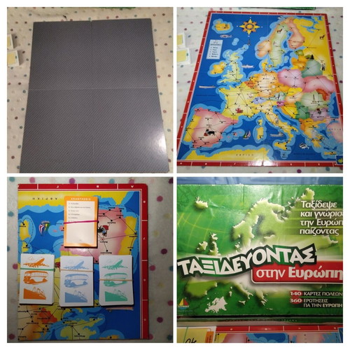 Traveling in Europe board game used by Desyllas Games