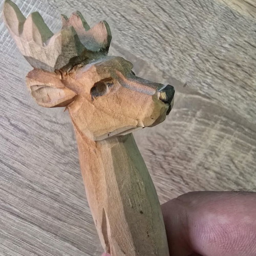 Wooden handmade deer pen used, decorative or repair