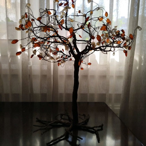 Decorative Tree of Life like new, gemstone accents
