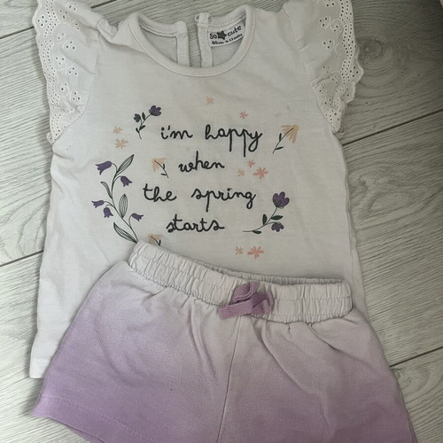 Baby girl clothing set used, size 80/12m, summer brands