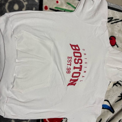Boston hoodie sweatshirt like new, white size M