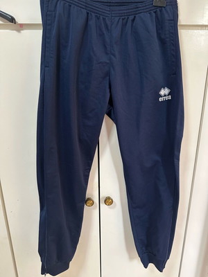 Errea Blue Sportswear Tracksuit Like New with Zippers and Thin Fleece Lining