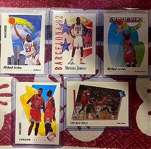 1991-92 Skybox Michael Jordan 5 card bundle