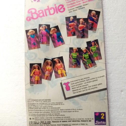 Barbie Fashion Wraps sealed set Mattel No. 2936 vintage 1991 new