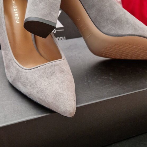 Kalogirou leather pumps, grey, size 39.5-40