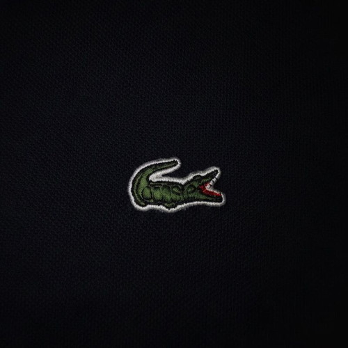 Lacoste men's black polo shirt used, 100% cotton, size L/XL