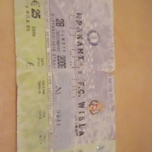 Iraklis Wisla ticket used
