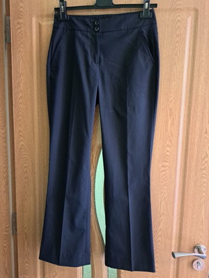 Benetton dark blue pants with small stripes like new, size S