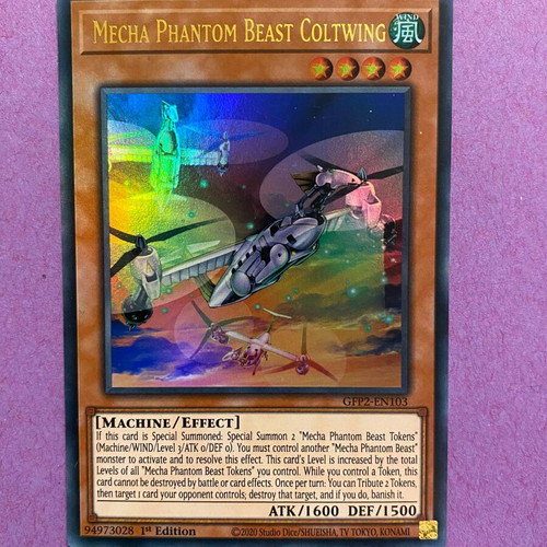 Mecha Phantom Beast Coltwing Yu-Gi-Oh! card like new
