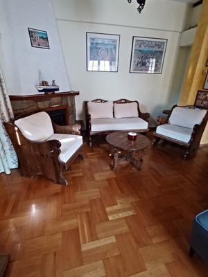 Classic handmade traditional living room furniture used, 2 armchairs, sofa, coffee table
