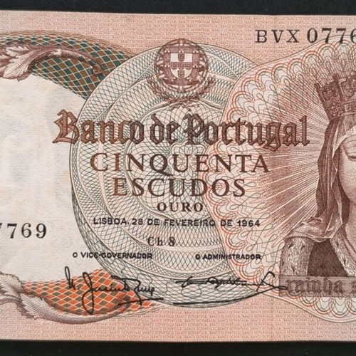 Portugal 50 Escudos 1964 banknote like new