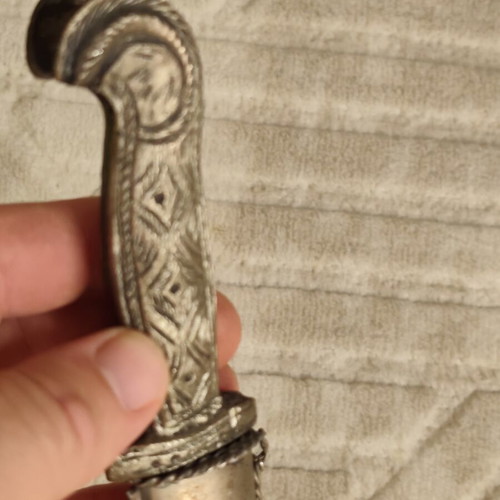 Decorative knife/kama with sheath inspired by Balkan and Caucasian blades like khanjar