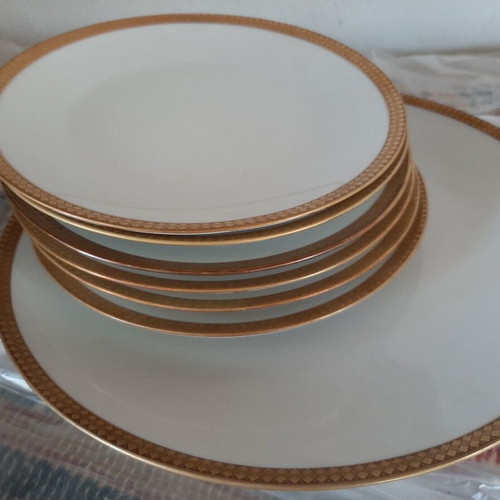 Serving platter with 6 dessert plates Bavaria Germany, new