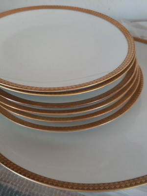 Serving platter with 6 dessert plates Bavaria Germany, new
