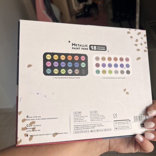 Metallic paint pens Arrtx like new, set of 18