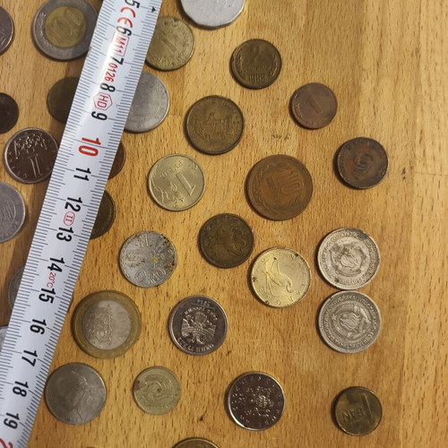 Foreign coins used, pack