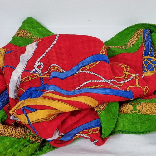 Renato Balestra vintage silk scarf 100% 84x84