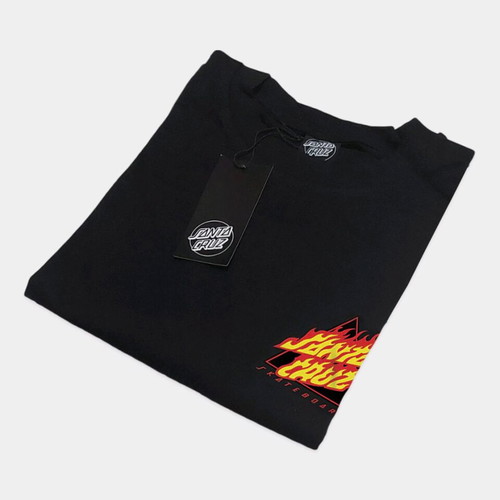 Santa Cruz Flamed Not A Dot T-shirt μαύρο, καινούργιο, μέγεθος L