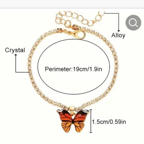 Chic 5-piece jewelry set blue butterflies new