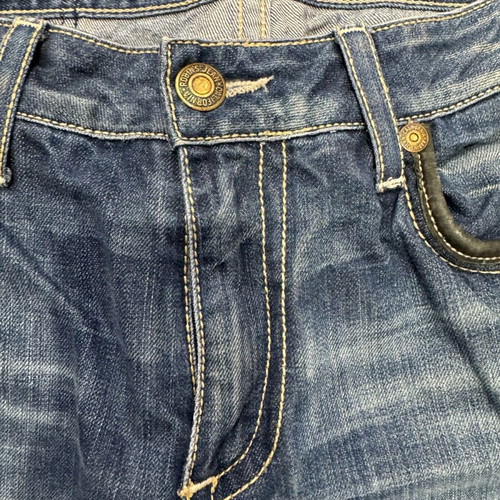 Robin’s Jeans denim pants used, handmade, blue