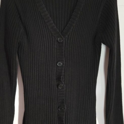 Zara women's long knitted cardigan like new, white, size L