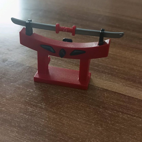 Playmobil samurai sword with stand like new