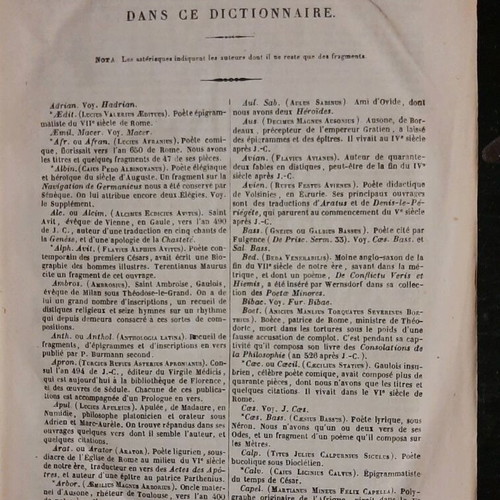 Thesaurus Poeticus Latin Language Quicherat used